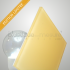 Plaque plexi PMMA Coulé-1 face blanche Opaque brillante / 1 face jaune diffusante satinée - 5mm face blanche