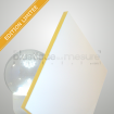 Plaque 2 couleurs plexiglass diffusant jaune / opaque blanc brillant coulé - 5mm