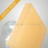 Plaque plexi PMMA Coulé Bicouche Blanc / Orange Opaque satiné diffusant Brillant -15 mm face orange