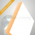 Plaque plexi PMMA Coulé Bicouche Blanc / Orange Opaque satiné diffusant Brillant -15 mm face blanche