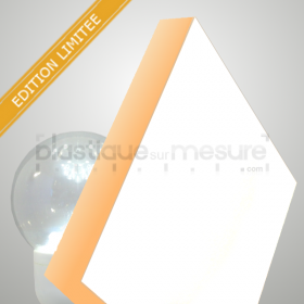 Plaque Plexiglas Opaque Jaune Pastel / Dos Blanc - 15mm