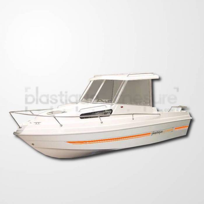 Plaque plexi PMMA Coulé Fumé marron clair Brillant 10 mm exemple d'utilisation en hublot pour bateau
