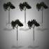 Pin parasol 1:200 - lot de 5 - arbre maquette