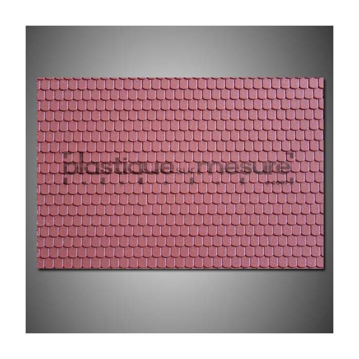 Tuile plate 1/87 - 218x119 mm -Toiture pour maquette