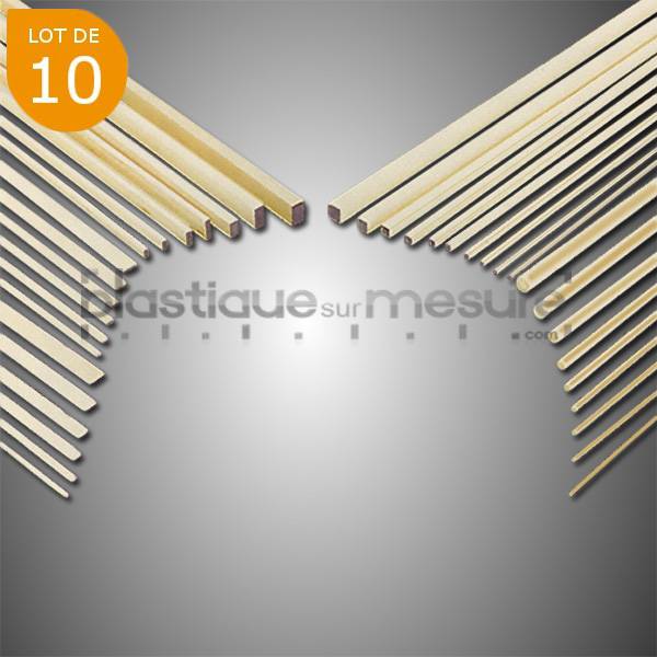 Lot De 10 Baguettes En Bois De Hêtre Lisses – 100 Cm X 14 Mm Pour Bricolage Et Modélisme