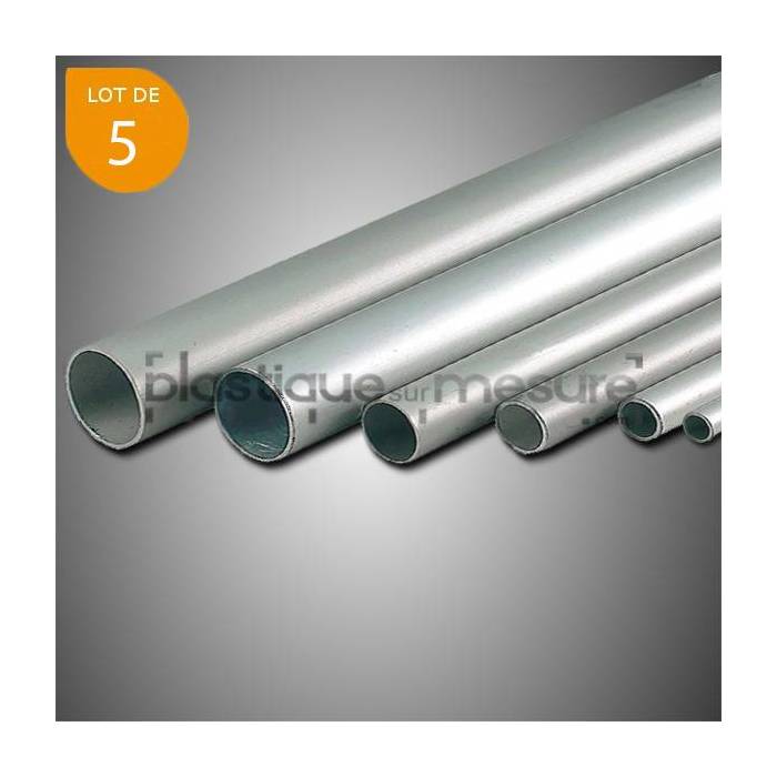 Tubes aluminium - Diam. 2 mm -Lot de 5