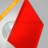 Plaque satin 1 face plexiglass coulé Rouge diffusant brillant - Ép. 8 mm