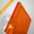 Plaque plexiglass coulé orange transparent brillant - Ép. 15 mm