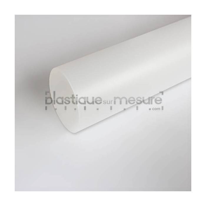 Tube plexiglass PMMA extrudé blanc diffusant satiné - Diam. 60x54 mm