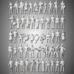 Boite 60 personnages à peindre 1:50