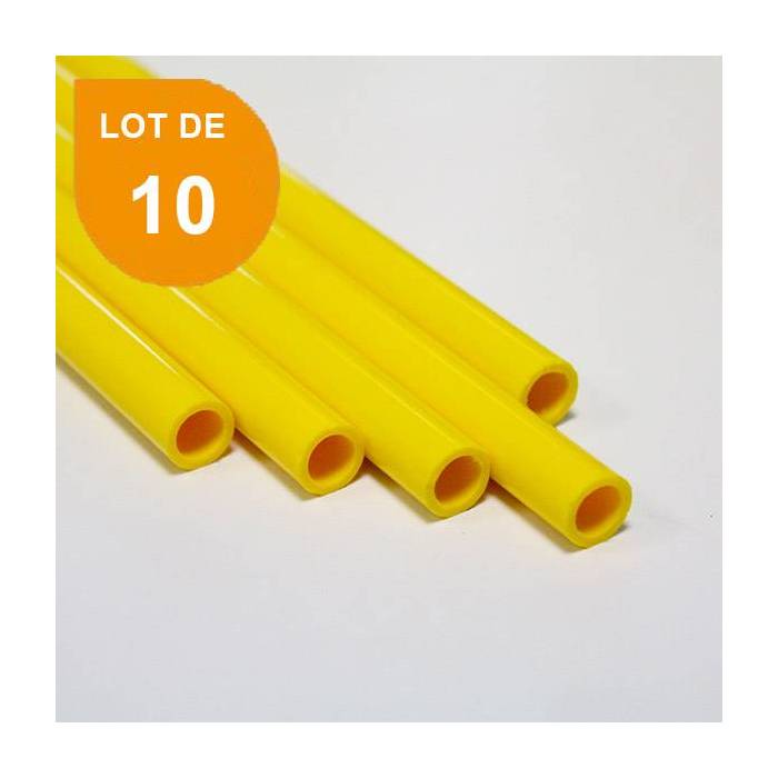 Tige ABS jaune opaque x 10 - Diam. 2.4 mm - Long. 760 mm