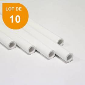 Tube ABS blanc opaque x 10 - Diam. 2.4 mm - Long. 760 mm