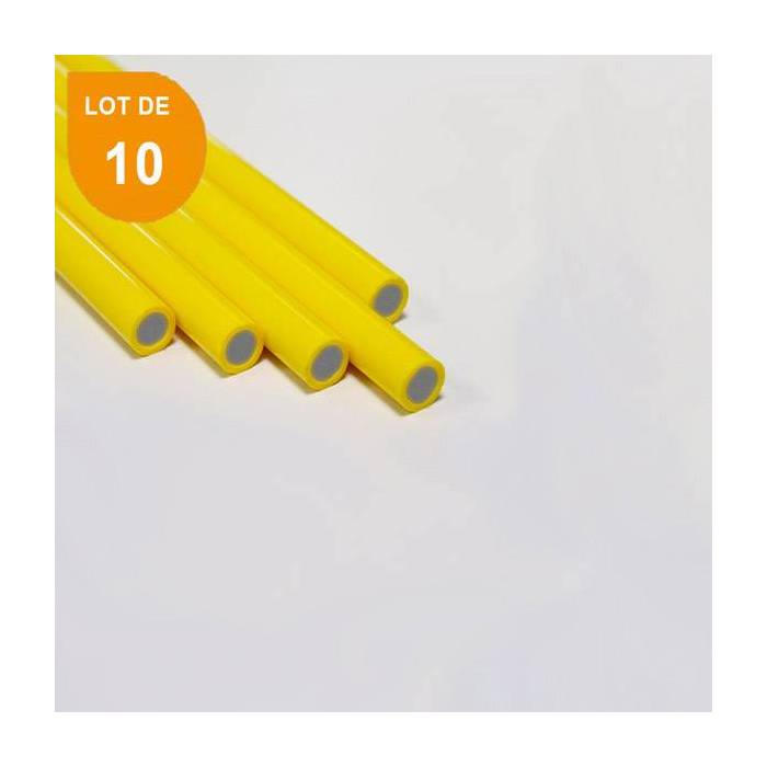 Tige ABS jaune opaque x 10 - Diam. 0.8 - Long. 760 mm