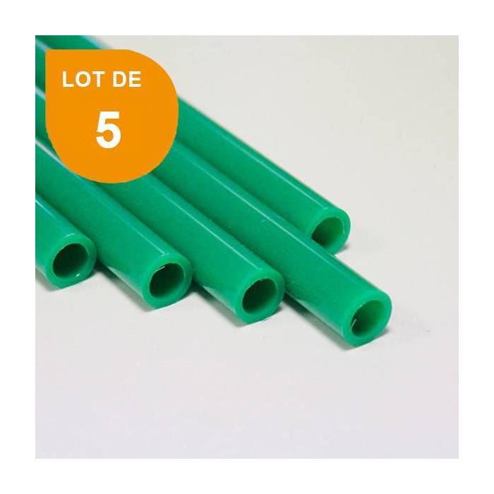 Tube ABS vert opaque x 5 - Diam. 4.8 mm - Long. 760 mm