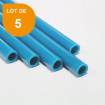 Tube ABS bleu clair opaque x 5 - Diam. 4.8 mm - Long. 760 mm