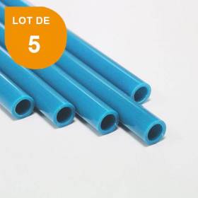 Tube ABS bleu opaque x 5 - Diam. 6.4 mm - Long. 760 mm