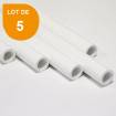 Tube ABS blanc opaque x 5 - Diam. 6.4 mm - Long. 760 mm