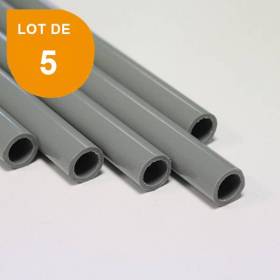 Tube ABS gris opaque x 5 - Diam. 6.4 mm - Long. 760 mm
