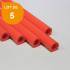 Tube ABS orange opaque x 5 - Diam. 7.9 mm - Long. 760 mm