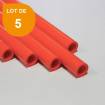 Tube ABS orange opaque x 5 - Diam. 9.5 mm - Long. 760 mm