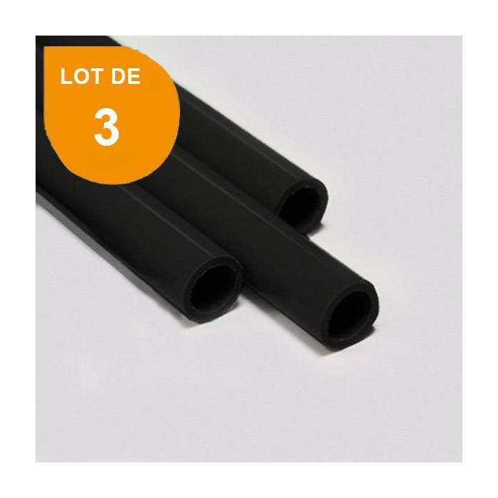 Tube ABS noir opaque x 3 - Diam. 11.1 mm - Long. 760 mm