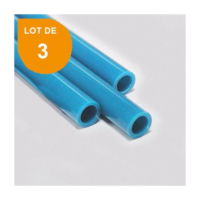 Tube ABS bleu clair opaque x 3 - Diam. 11.1 mm - Long. 760 mm