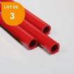 Tube ABS rouge opaque x 3 - Diam. 11.1 mm - Long. 760 mm