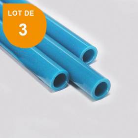 Tube ABS bleu clair opaque x 3 - Diam. 14.3 mm - Long. 760 mm