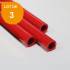 Tube ABS rouge opaque x 3 - Diam. 14.3 mm - Long. 760 mm