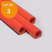 Tube ABS orange opaque x 3 - Diam. 14.3 mm - Long. 760 mm