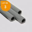 Tube ABS gris opaque x 3 - Diam. 14.3 mm - Long. 760 mm