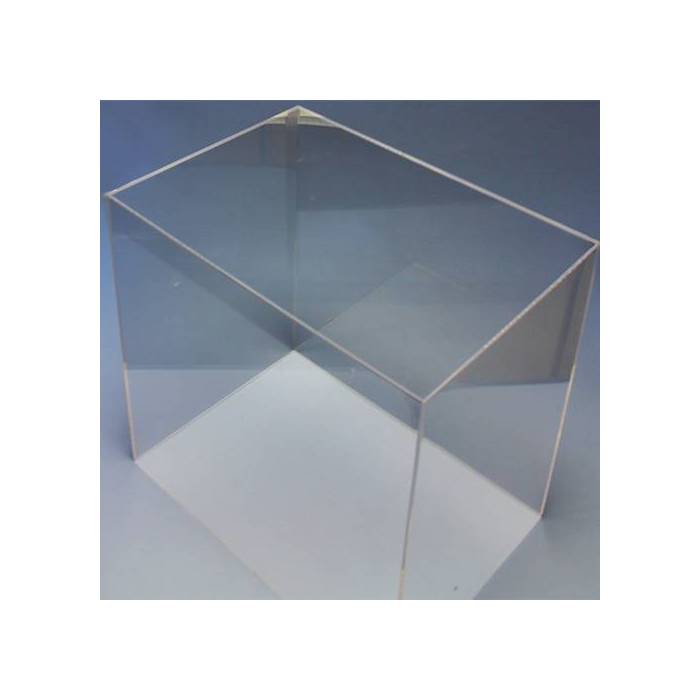Vitrine en plexiglass incolore (PMMA) - Dim. 682x220 mm - Hauteur 414 mm