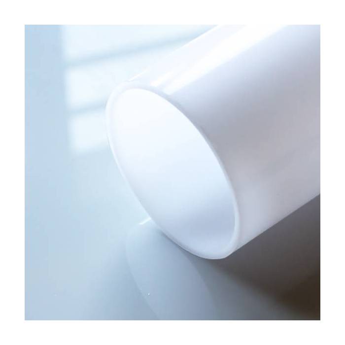 Tube plexiglass PMMA coule blanc diffusant brillant - Diam. 250x240 mm Long. 820 mm