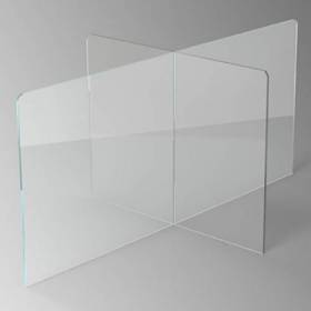 Écran de protection plexiglas pour table CANTINE, SEPARATION en croix