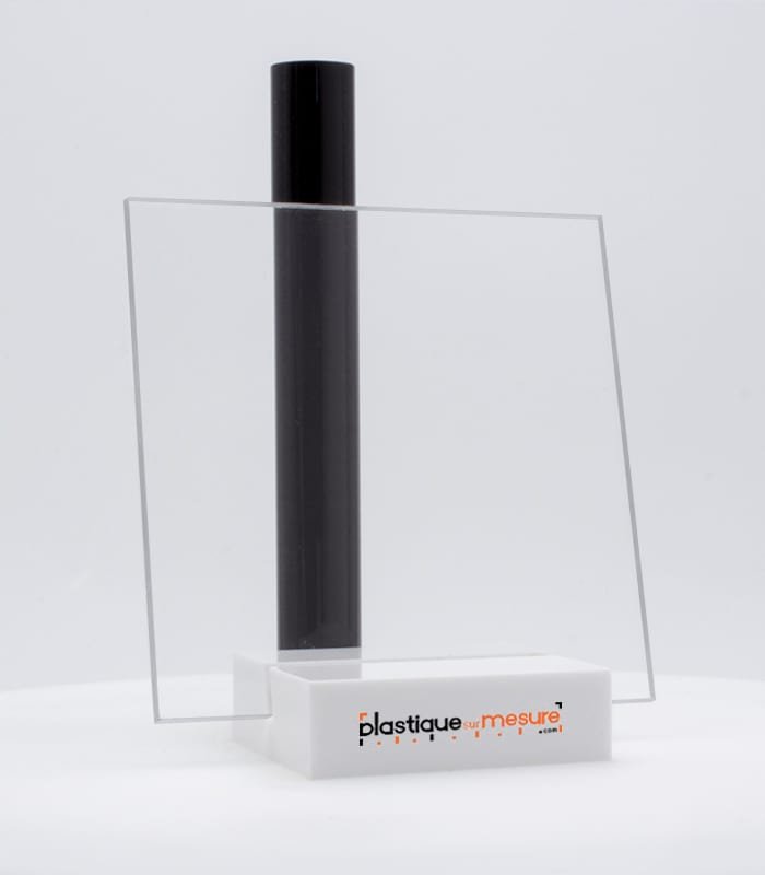 Plaque polycarbonate compact traité UV incolore transparent brillant - Ép. 1.5 mm
