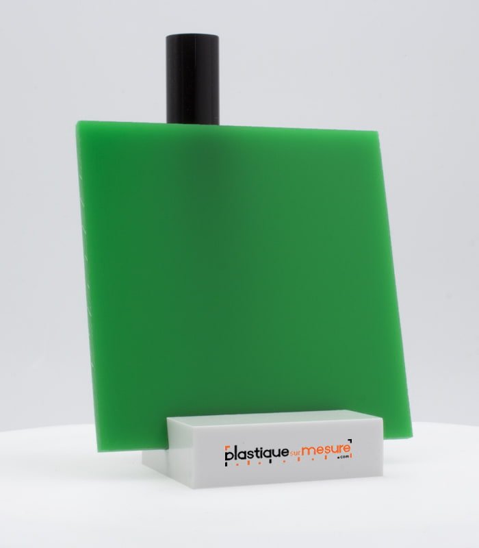 Plaque plexiglass coulé Vert diffusant brillant - Ép. 3 mm