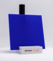 Plaque plexiglass diffusant bleu brillant coulé - 3mm