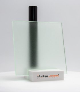 Plaque plexiglass PMMA coulé aspect verre 1 face satinée - Ép. 3 mm
