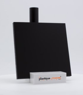 Plaque PMMA coulé Noir opaque brillant - Ép. 5 mm