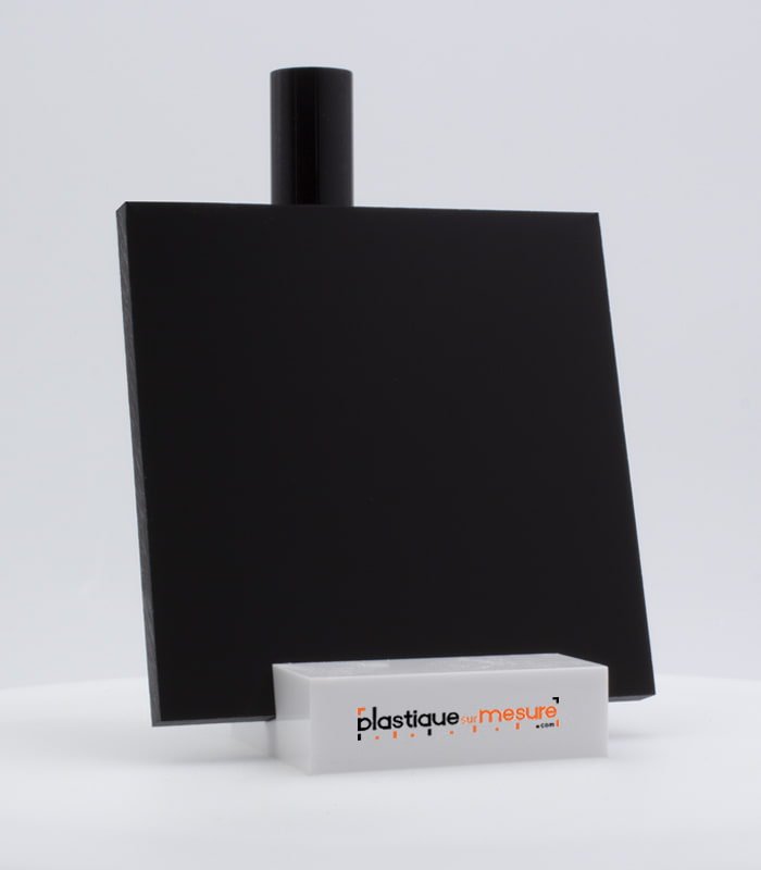Plaque plexiglass coulé Noir opaque brillant - Ép. 5 mm