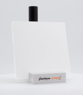 Plaque plexiglass PMMA coulé blanc opaque brillant - Ép. 6 mm