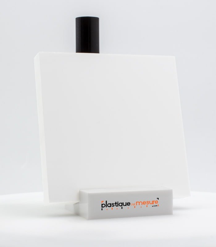 Plaque plexiglass coulé blanc opaque brillant - Ép. 10 mm
