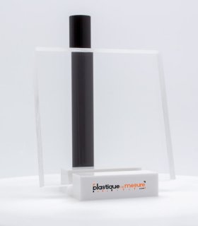 Plaque plexiglass PMMA coulé incolore transparent brillant - Ép. 20 mm