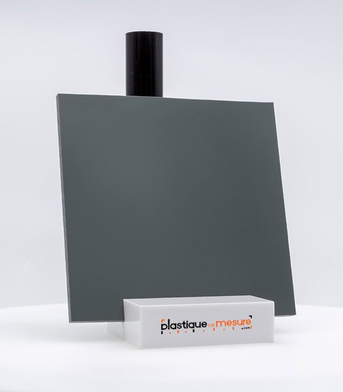 Plaque PVC Gris Opaque Satine - Ép. 2 mm