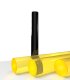 Bâton plexiglass transparent jaune fluo brillant coulé - Diam.40mm