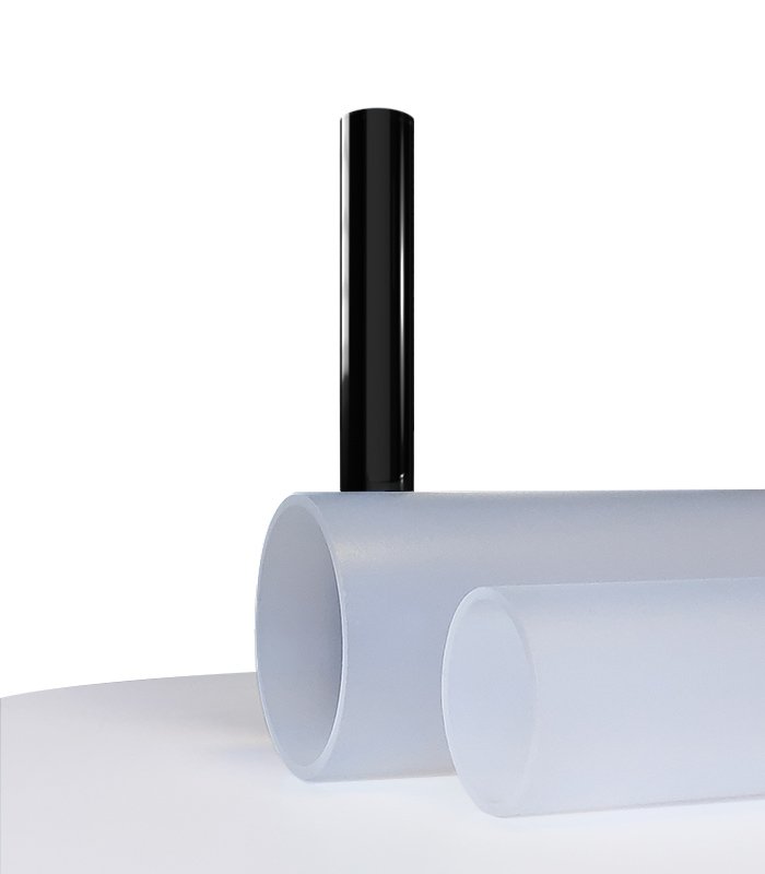 Tube plexi blanc diffusant satiné brillant extrudé - Diam.70x64mm - Long.4m