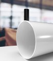 Tube plexi blanc diffusant brillant extrudé - Diam.200x194mm - Long.170mm