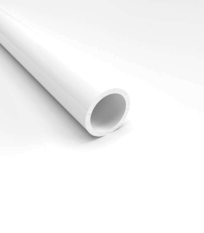 Tube ABS blanc opaque - Diam. 12.7 mm - Long. 760 mm