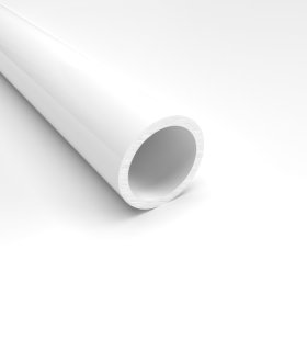 Tube ABS blanc opaque x3 - Diam. 9.5 mm - Long. 760 mm