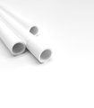 Tube ABS blanc opaque x 3 - Diam. 4.8 mm - Long. 760 mm